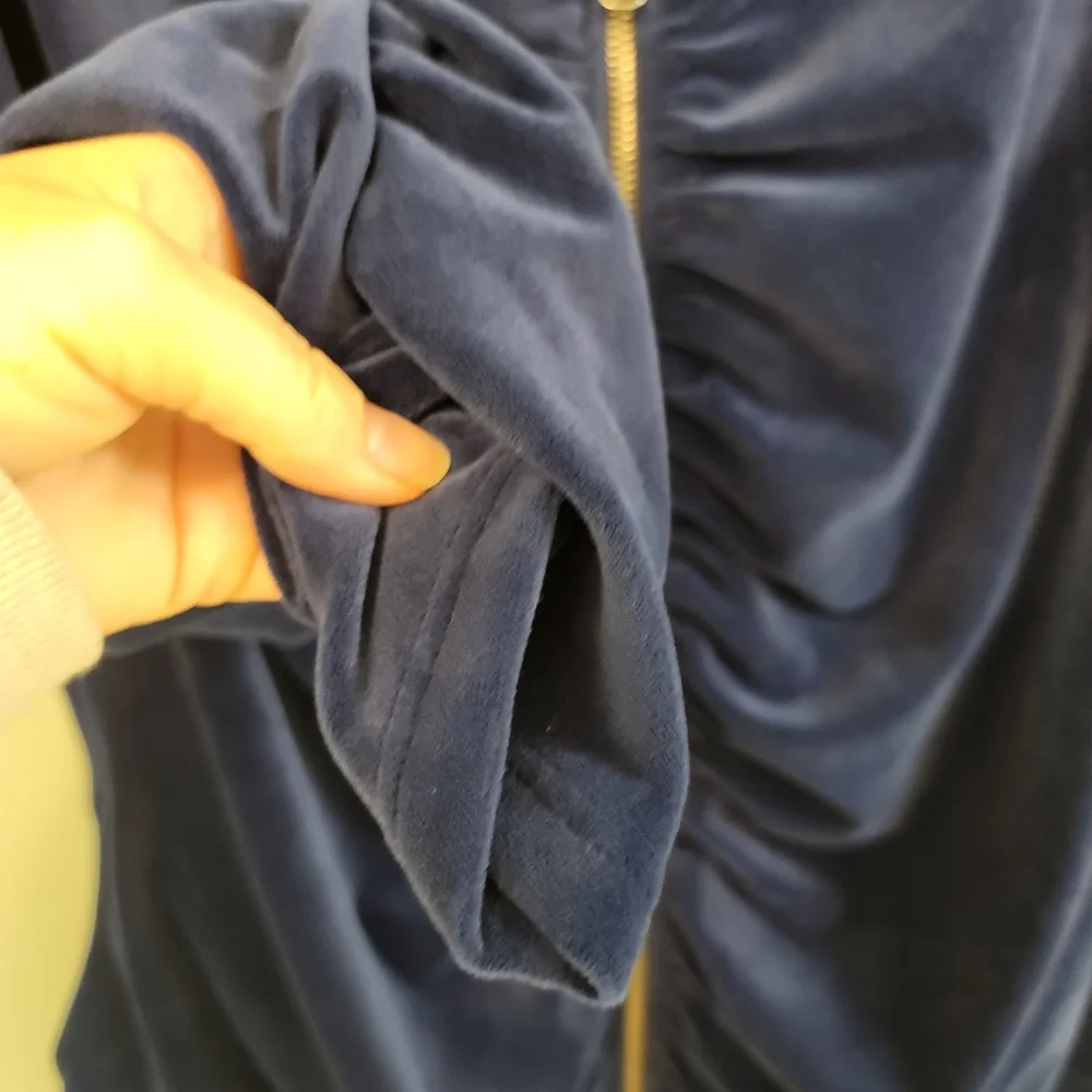 Susan Lucci Designer Athletic Navy Ruched Velvet Womens‎ Size XL Workout